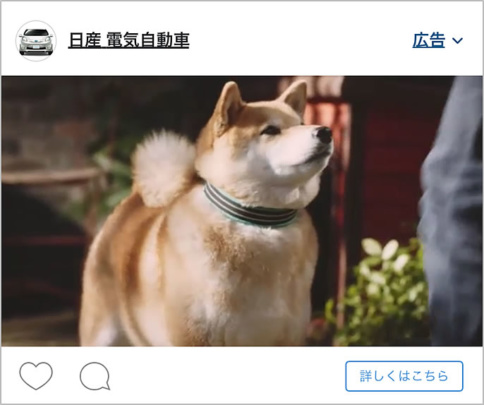 インスタグラム広告の事例(日産電気自動車)